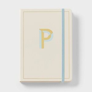 Opalhouse Monogram P Journal 5"x 7" College Ruled Cream 96 Sheets NEW
